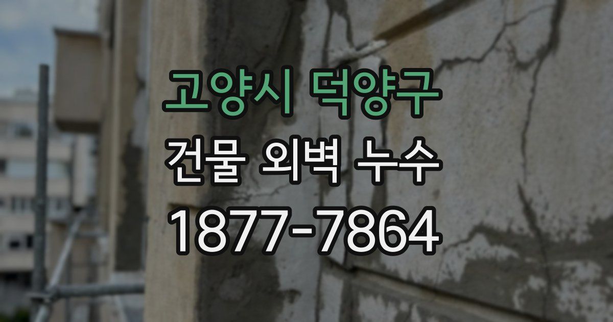 고양시 덕양구 건물 외벽 누수