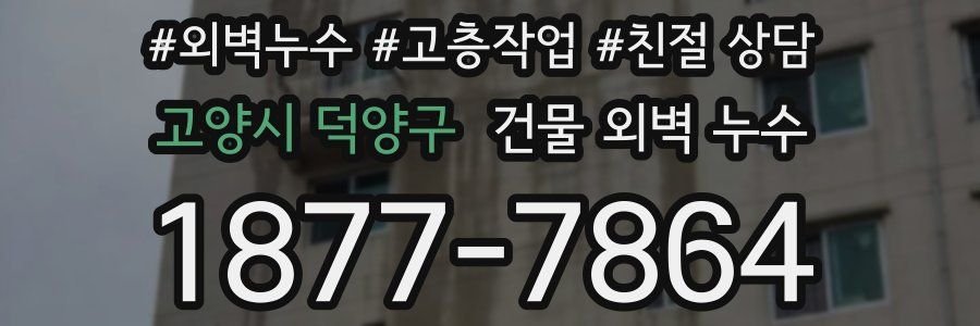 고양시 덕양구 건물 외벽 누수