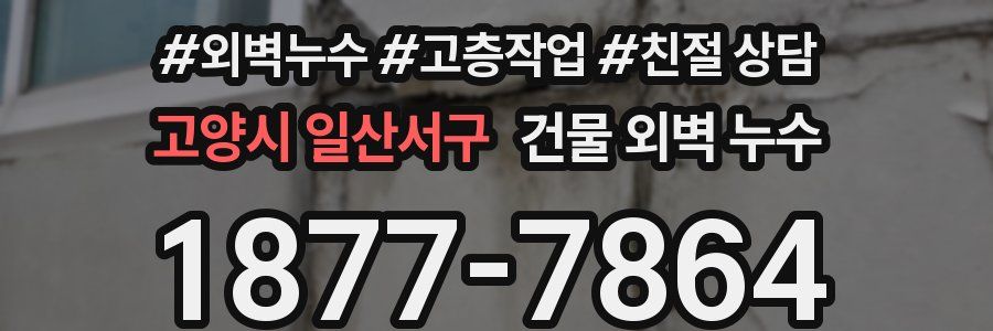 고양시 일산서구 건물 외벽 누수