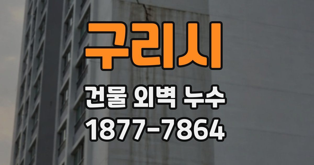 구리시 건물 외벽 누수