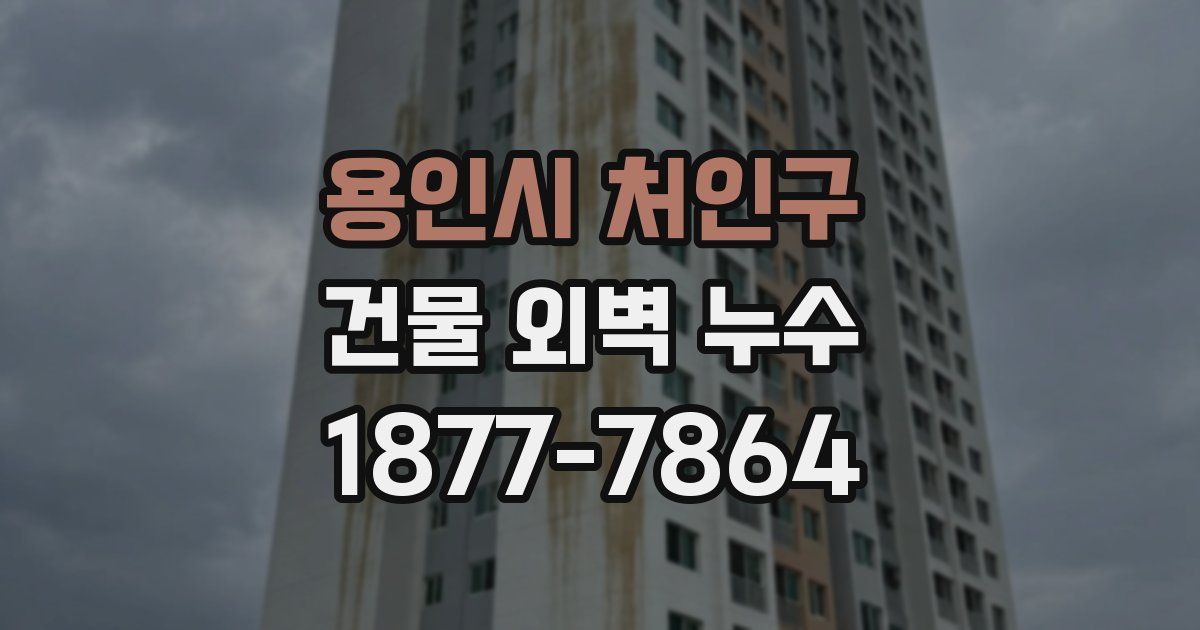 용인시 처인구 건물 외벽 누수