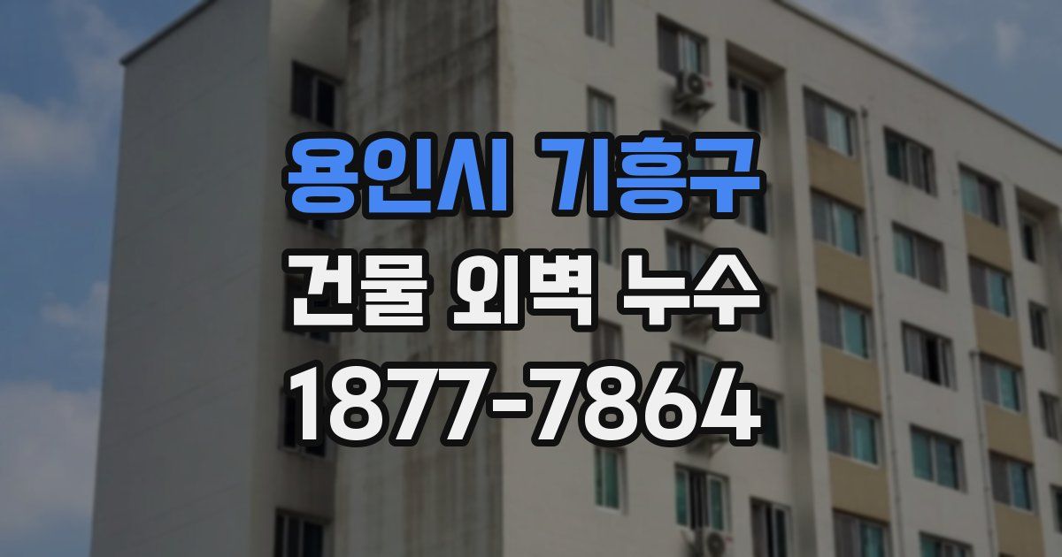 용인시 기흥구 건물 외벽 누수