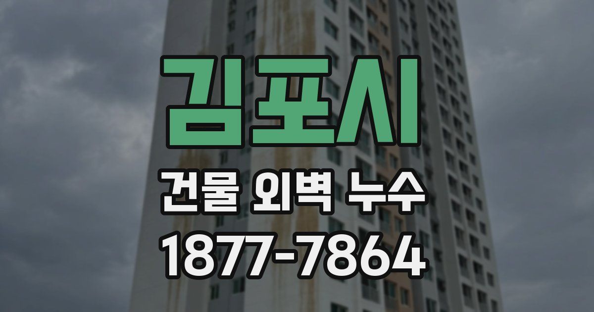 김포시 건물 외벽 누수
