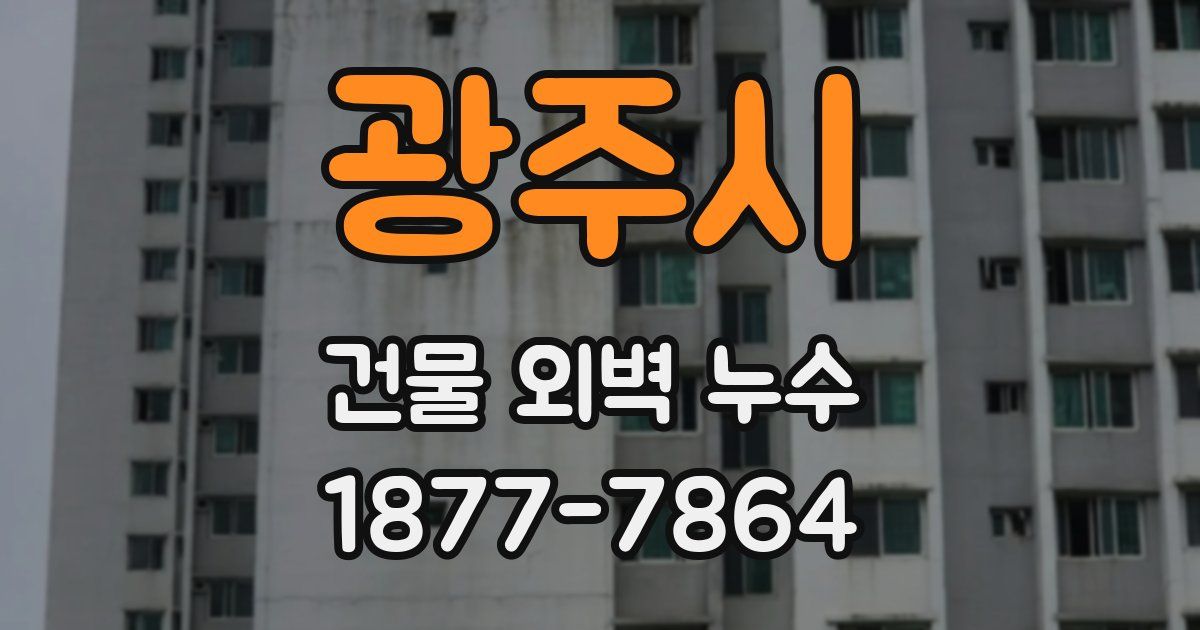 광주시 건물 외벽 누수
