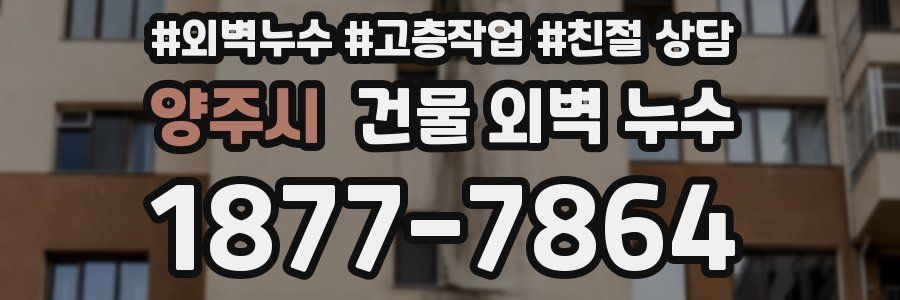 양주시 건물 외벽 누수