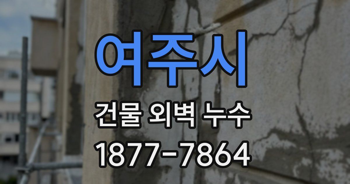 여주시 건물 외벽 누수