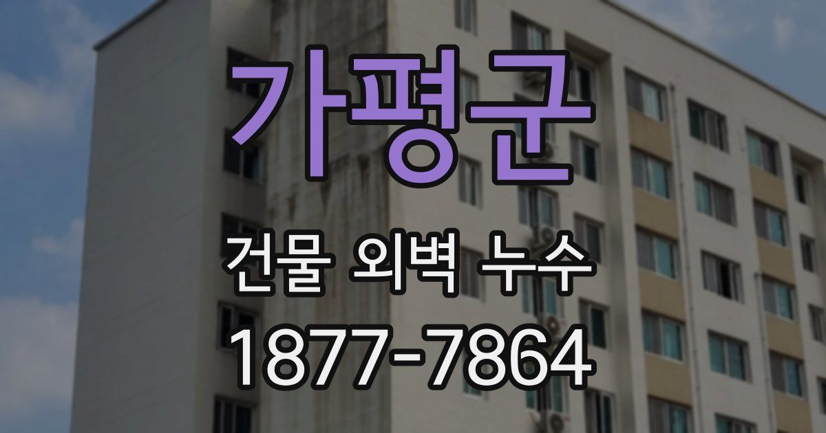 가평군 건물 외벽 누수