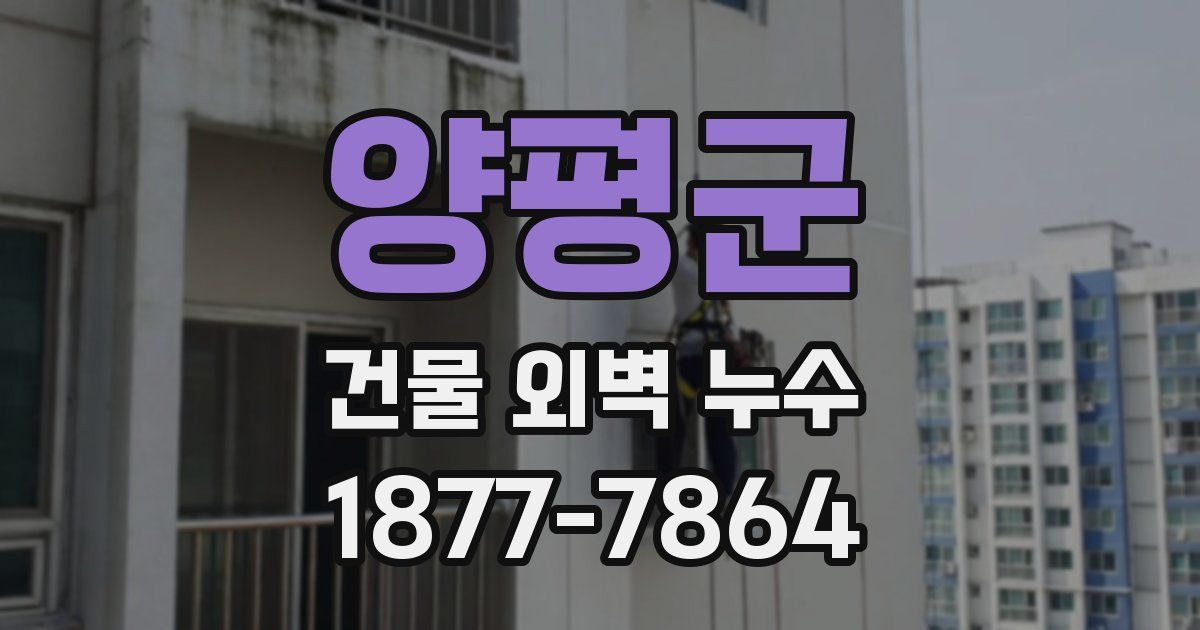 양평군 건물 외벽 누수