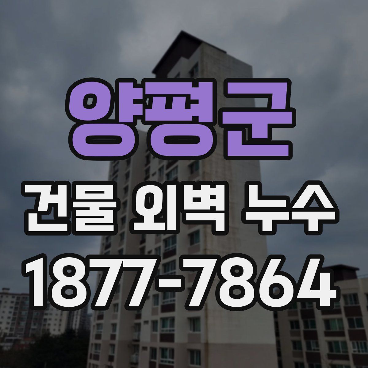 양평군 건물 외벽 누수