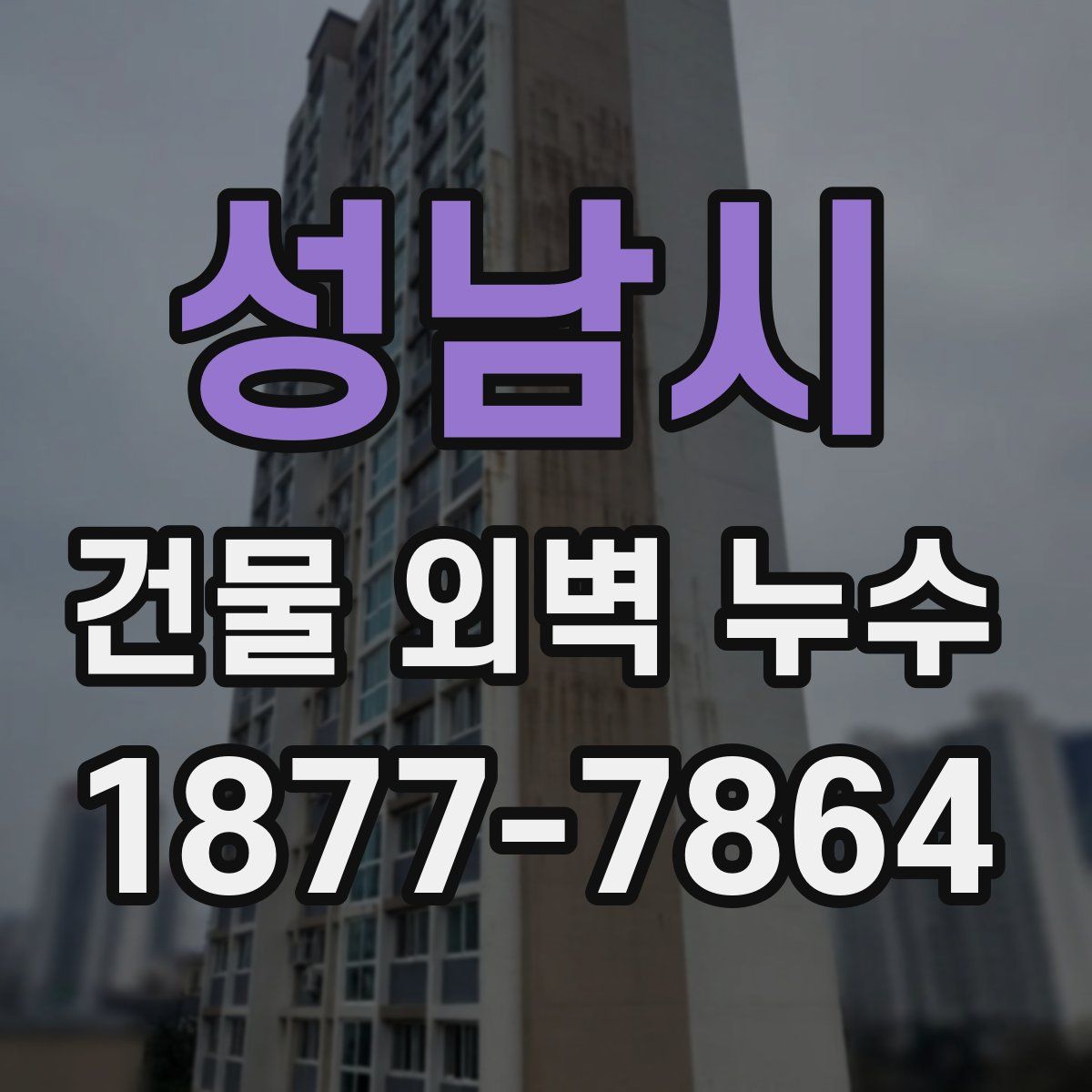 성남시 건물 외벽 누수