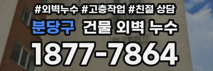 분당구 건물 외벽 누수