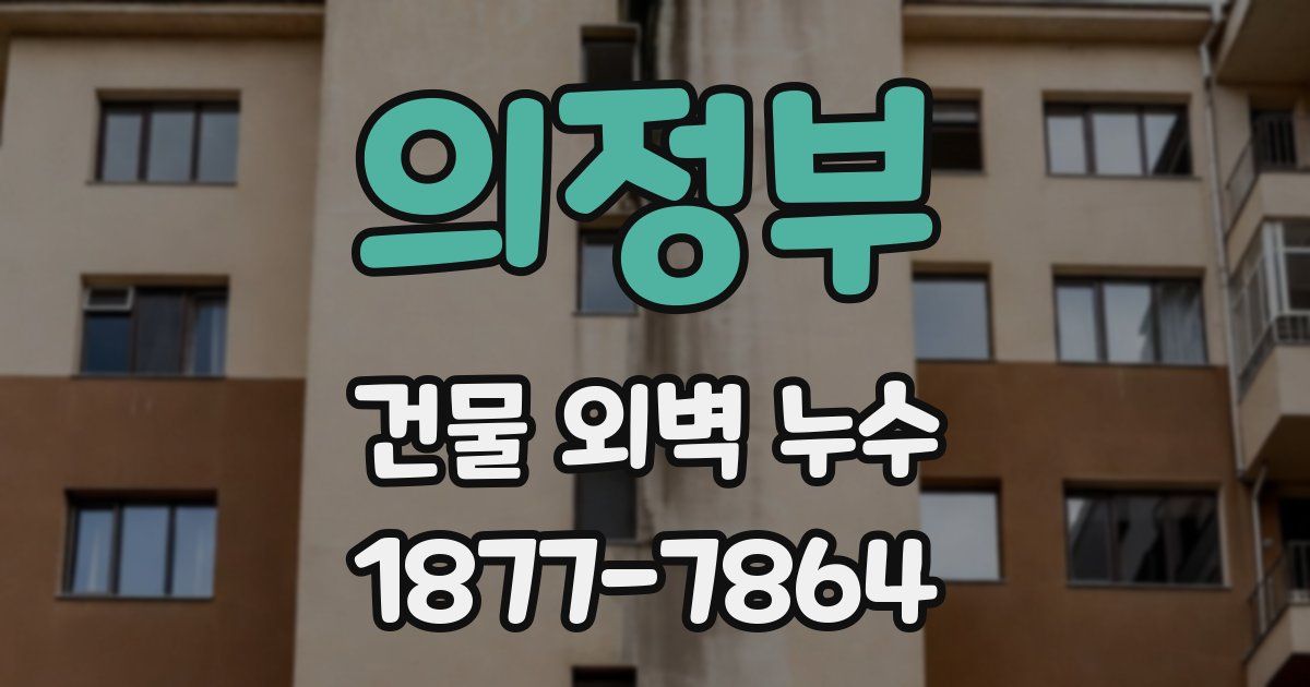 의정부 건물 외벽 누수
