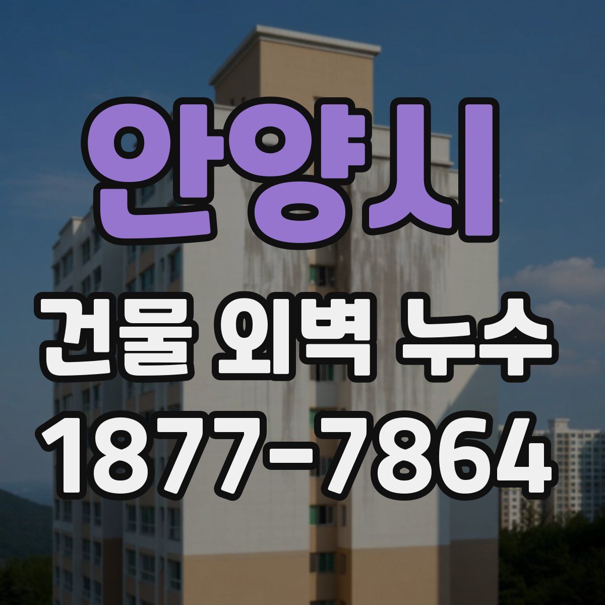 안양시 건물 외벽 누수