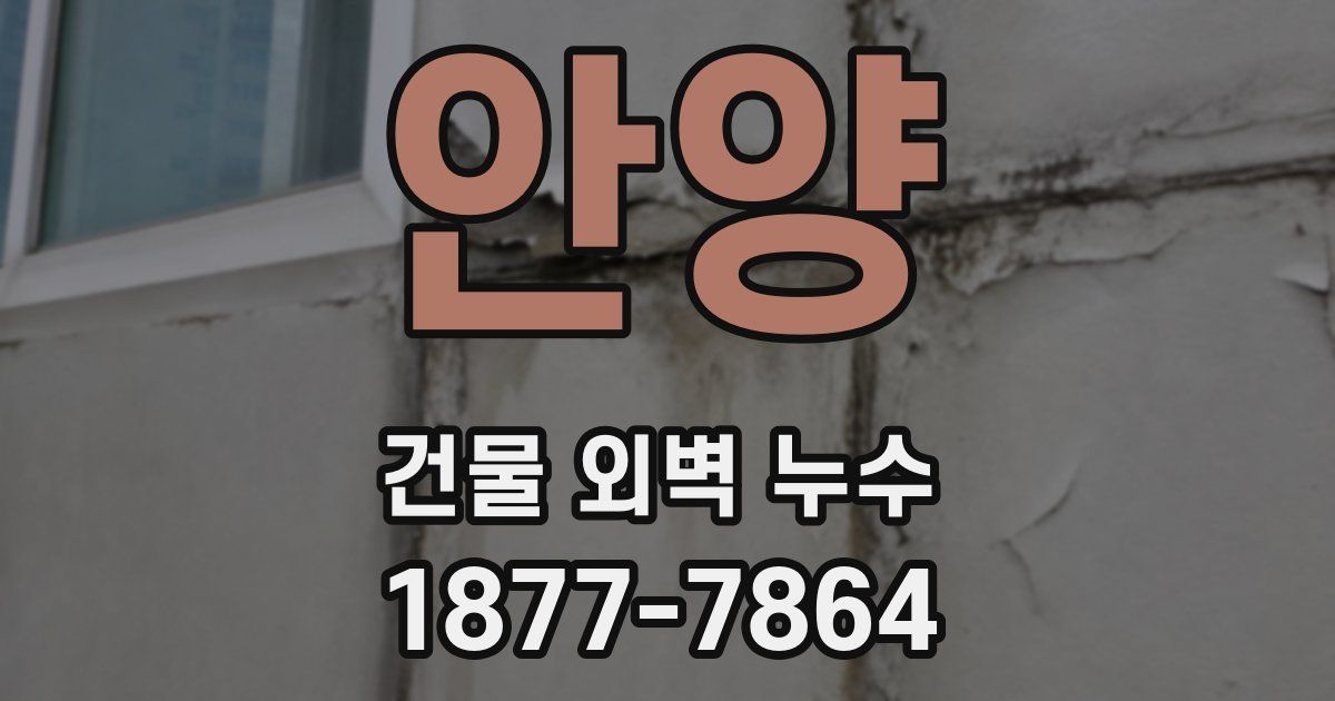 안양 건물 외벽 누수