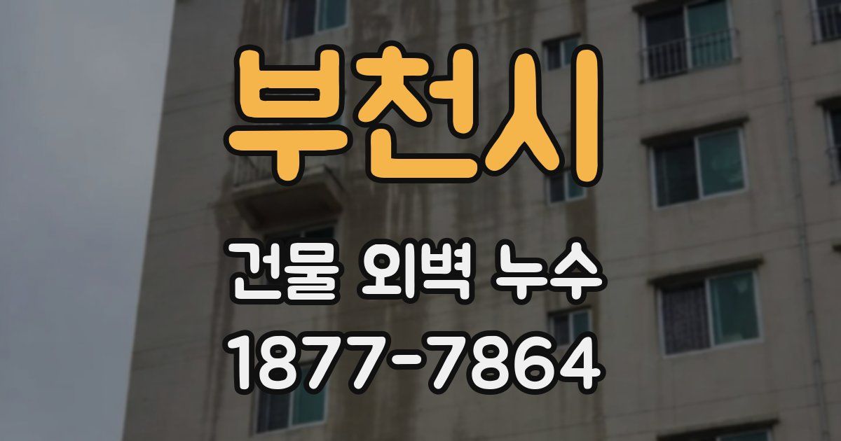 부천시 건물 외벽 누수