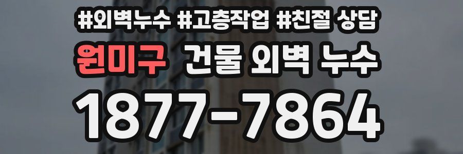 원미구 건물 외벽 누수