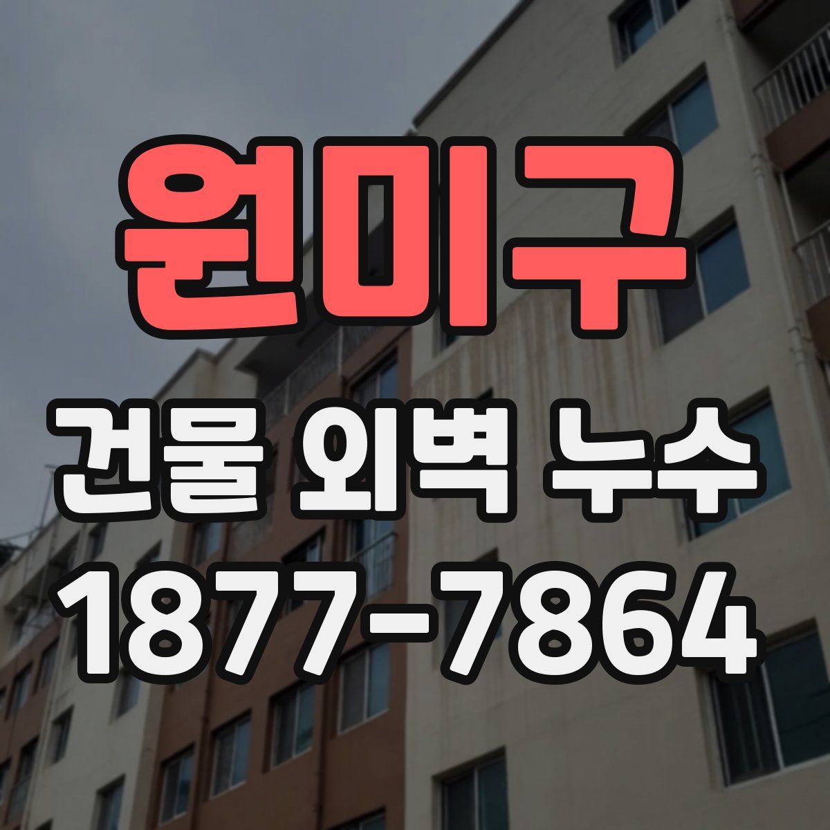 원미구 건물 외벽 누수