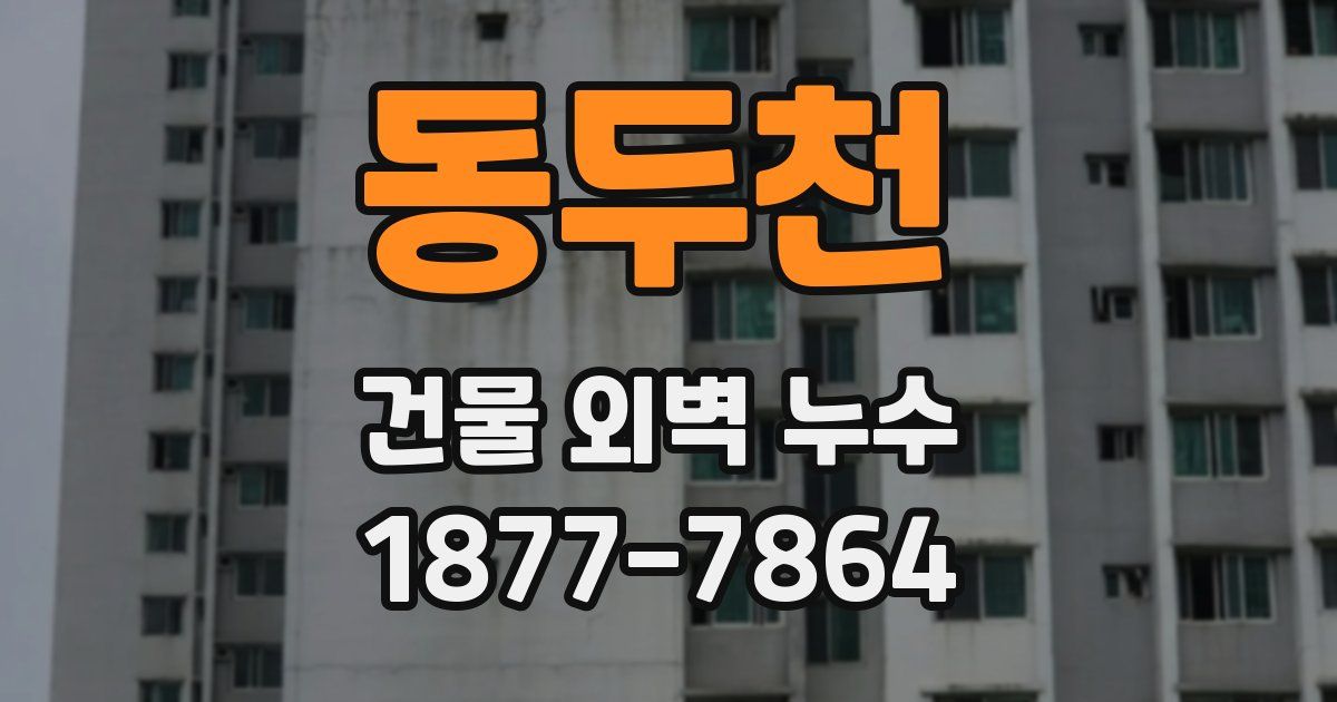동두천 건물 외벽 누수