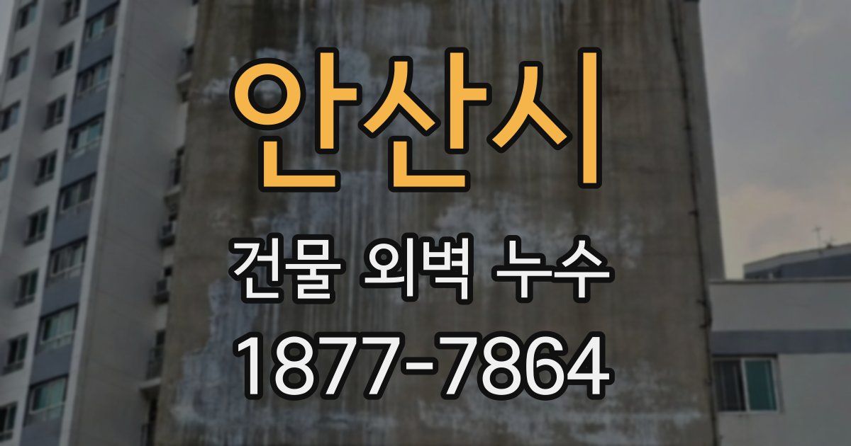 안산시 건물 외벽 누수