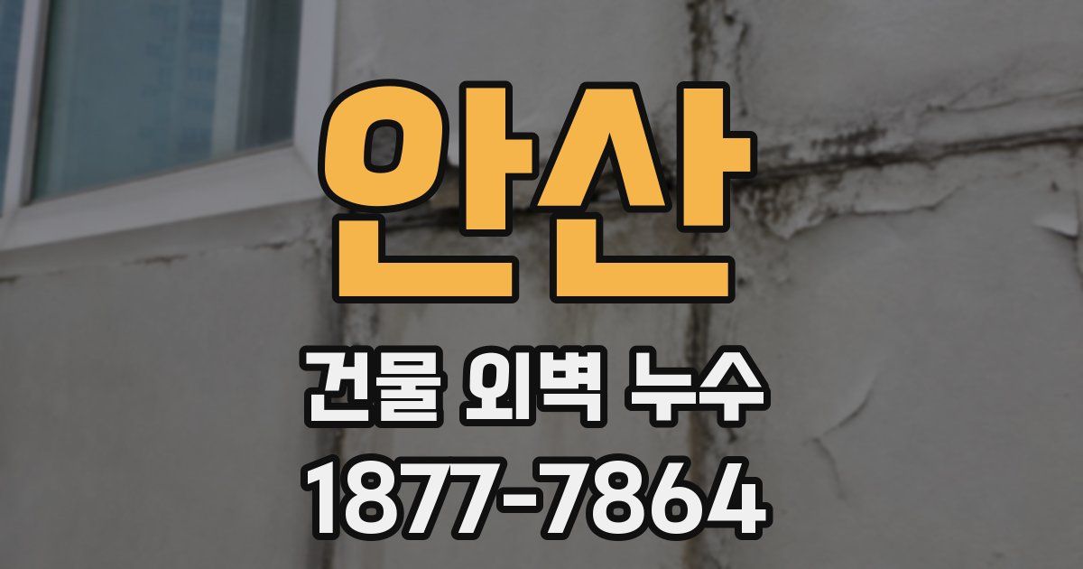 안산 건물 외벽 누수