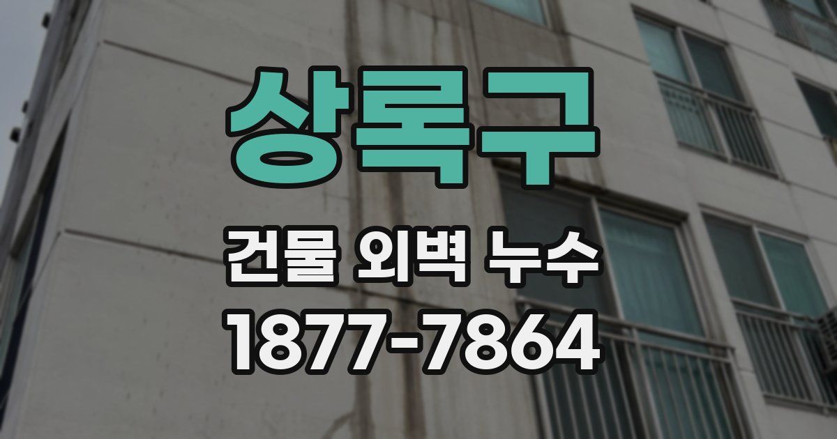 상록구 건물 외벽 누수