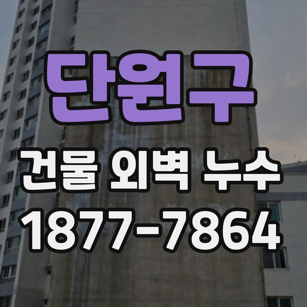 단원구 건물 외벽 누수