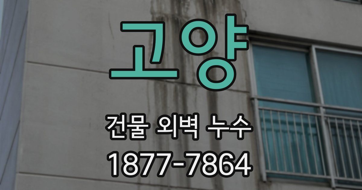 고양 건물 외벽 누수
