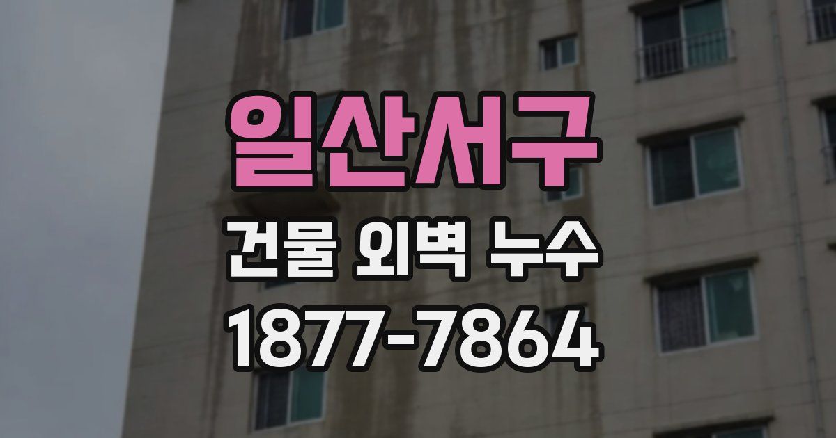 일산서구 건물 외벽 누수