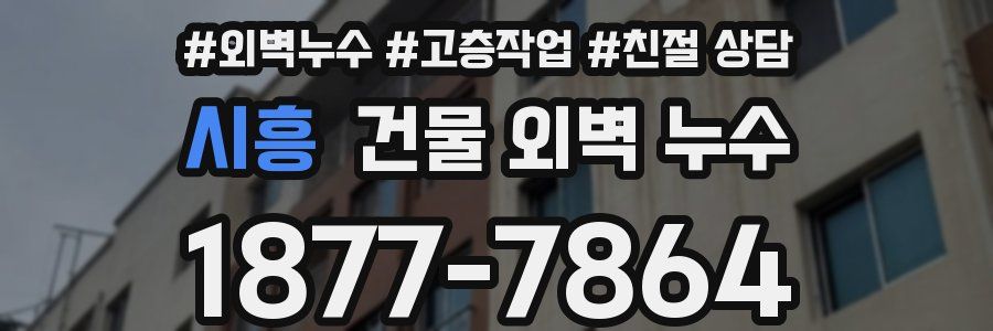 시흥 건물 외벽 누수
