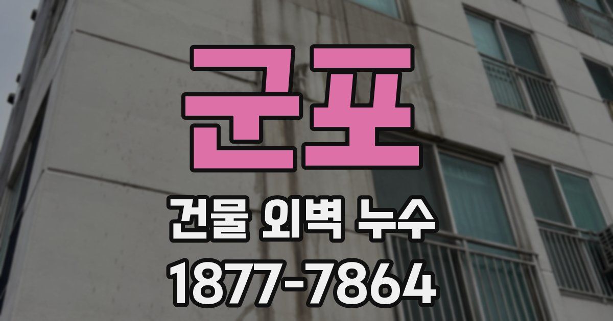 군포 건물 외벽 누수
