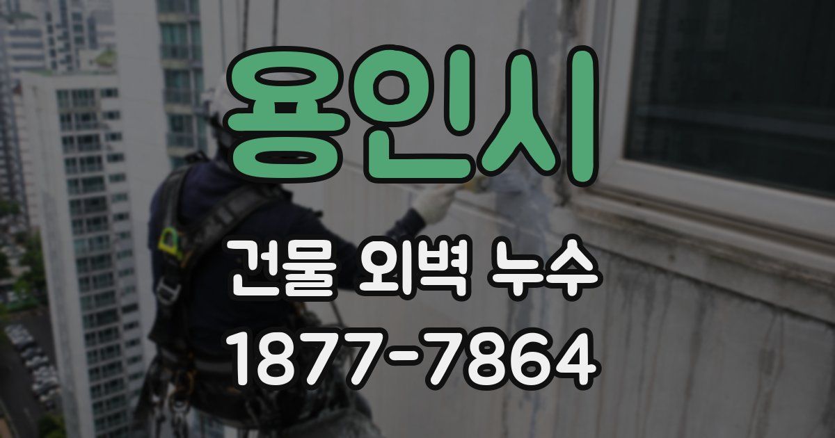 용인시 건물 외벽 누수