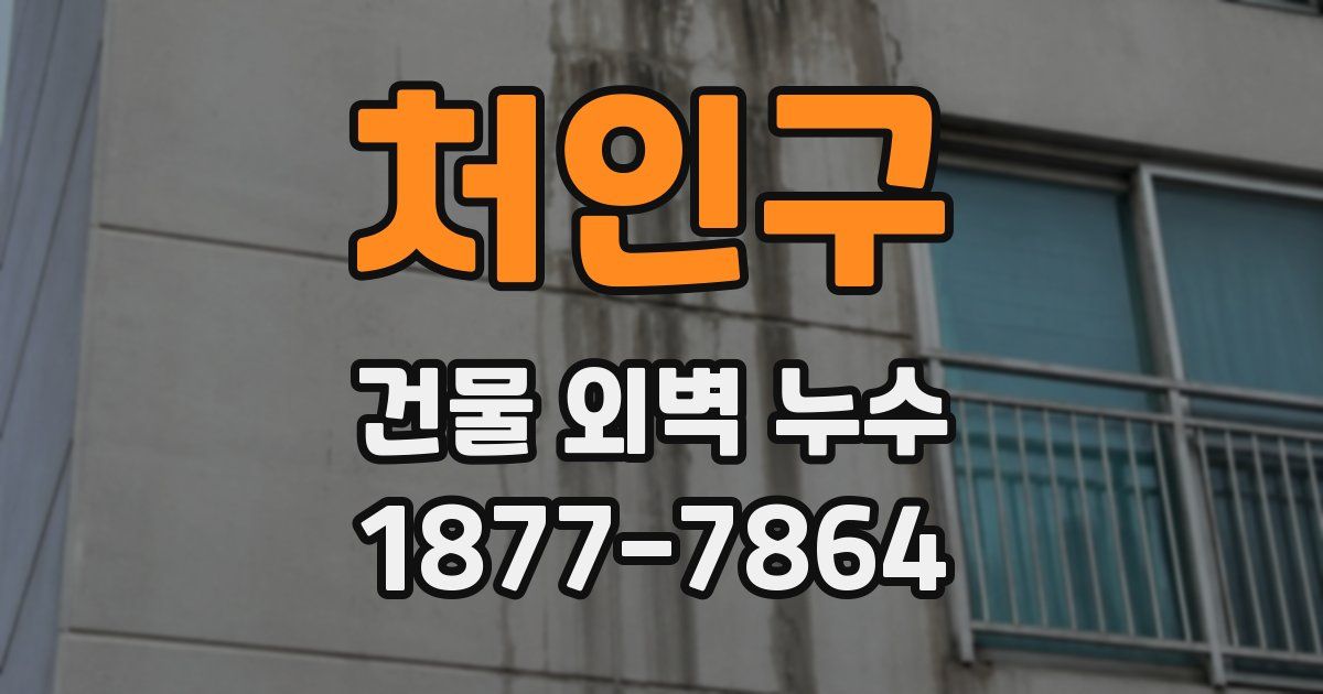 처인구 건물 외벽 누수