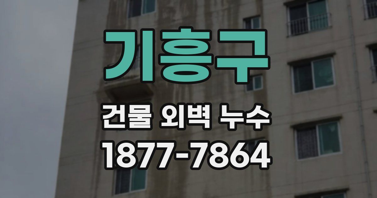 기흥구 건물 외벽 누수