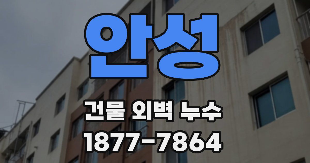 안성 건물 외벽 누수