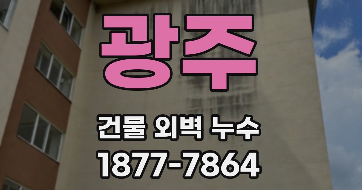 광주 건물 외벽 누수