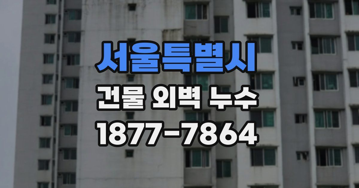 서울특별시 건물 외벽 누수