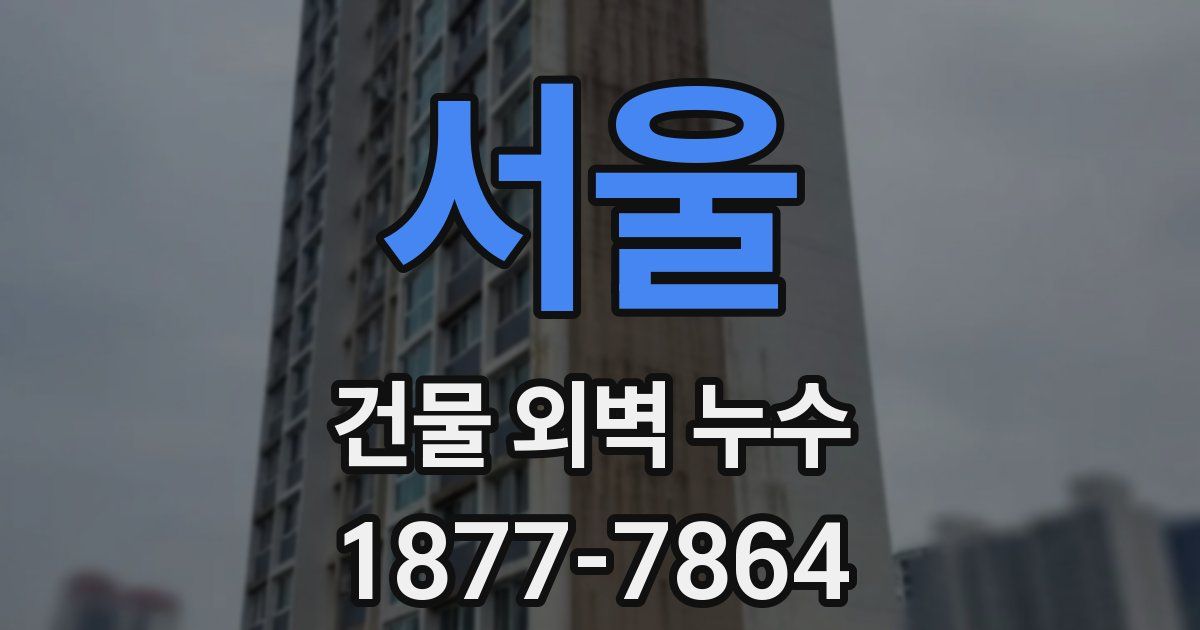 서울 건물 외벽 누수