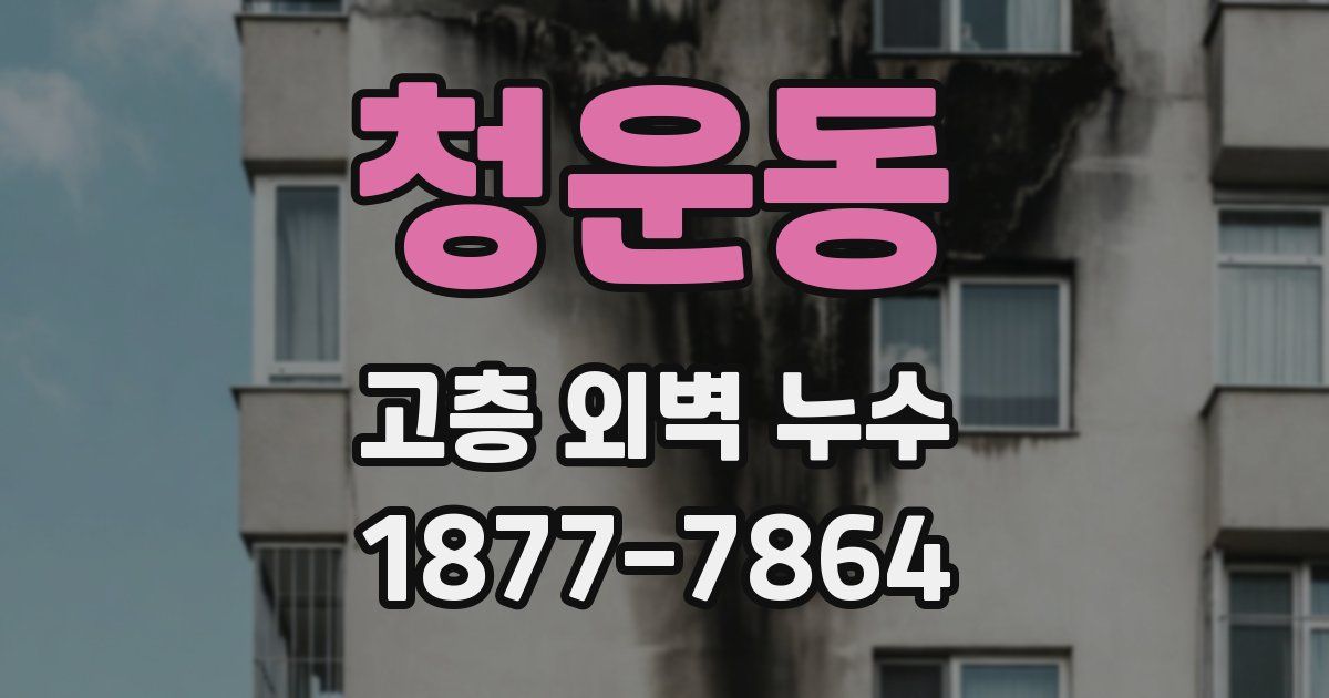 청운동 고층 외벽 누수