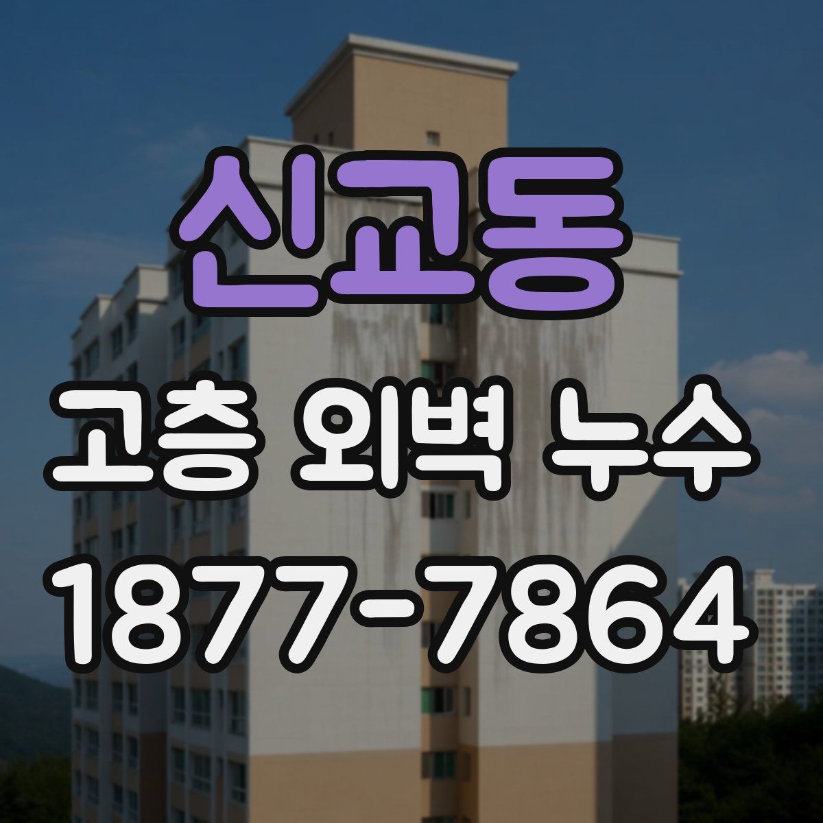 신교동 고층 외벽 누수