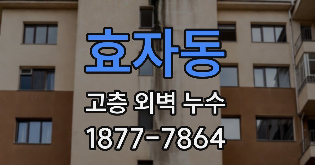 효자동 고층 외벽 누수