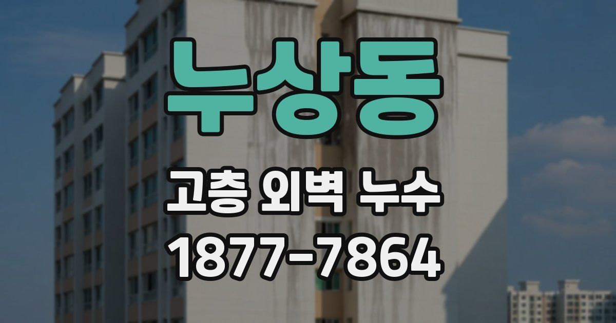 누상동 고층 외벽 누수