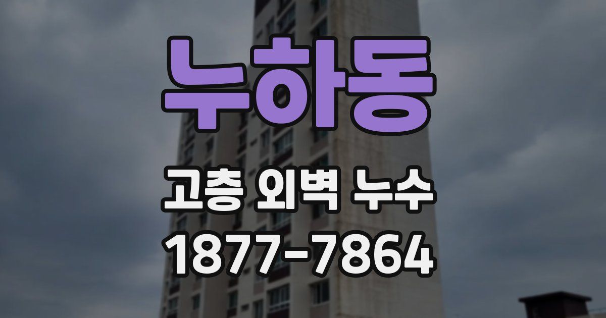 누하동 고층 외벽 누수
