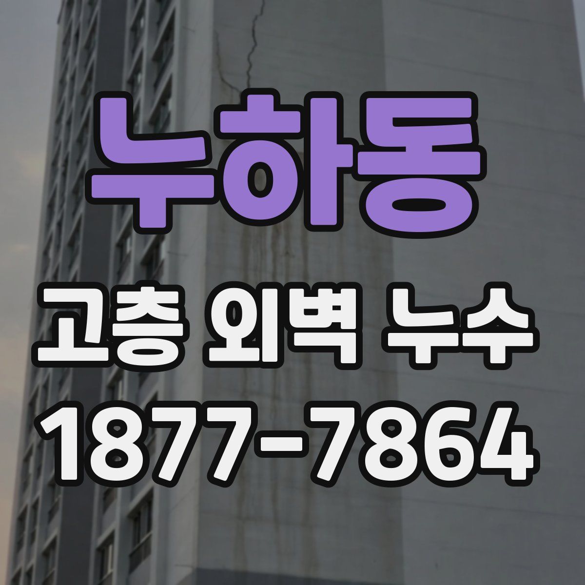 누하동 고층 외벽 누수