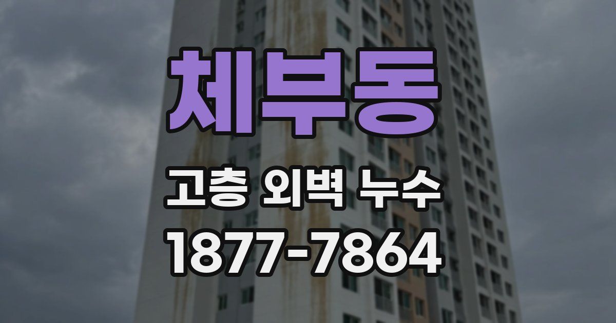 체부동 고층 외벽 누수