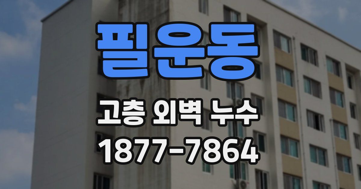 필운동 고층 외벽 누수
