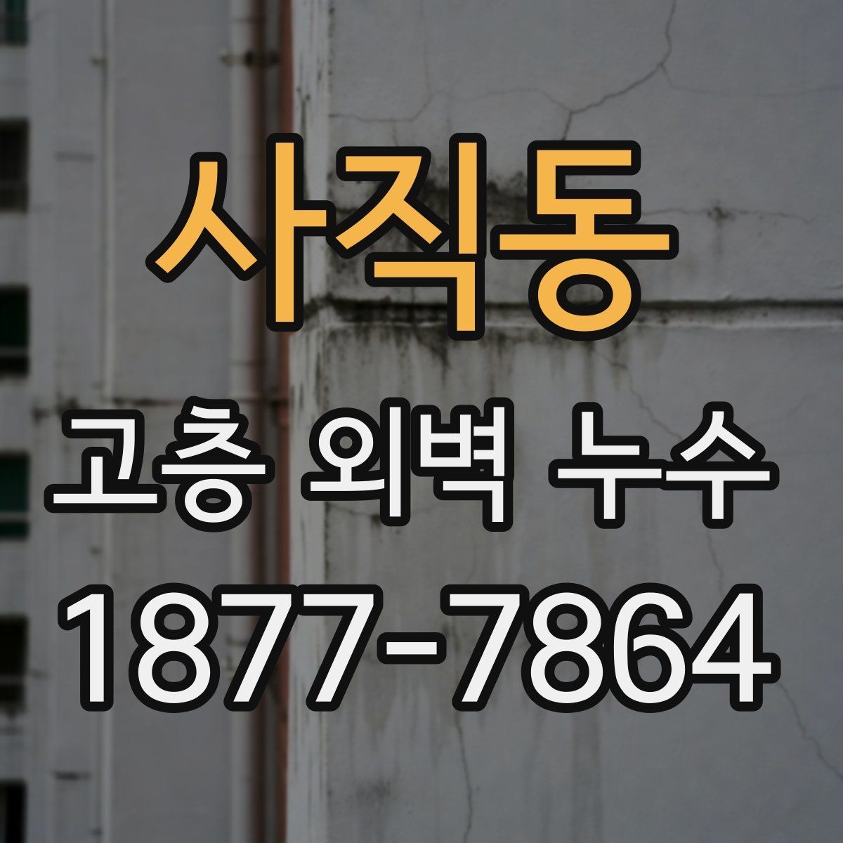 사직동 고층 외벽 누수 시공 후 확인해야 할 항목
