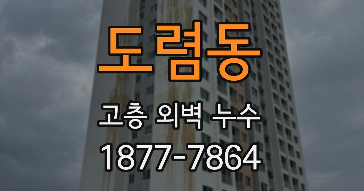 도렴동 고층 외벽 누수