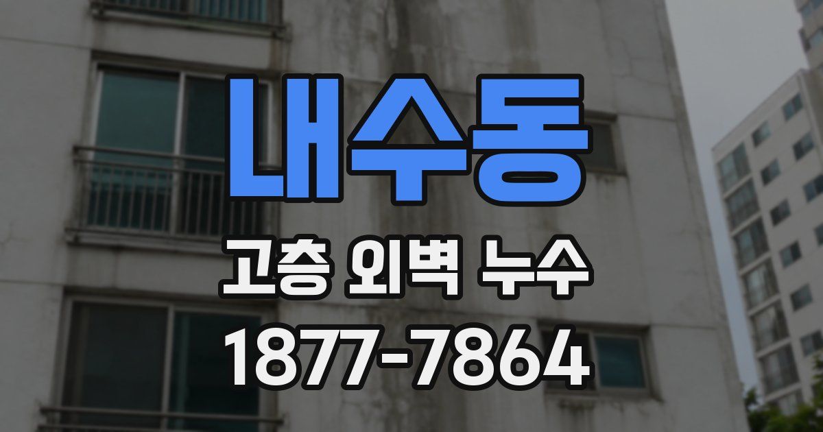내수동 고층 외벽 누수