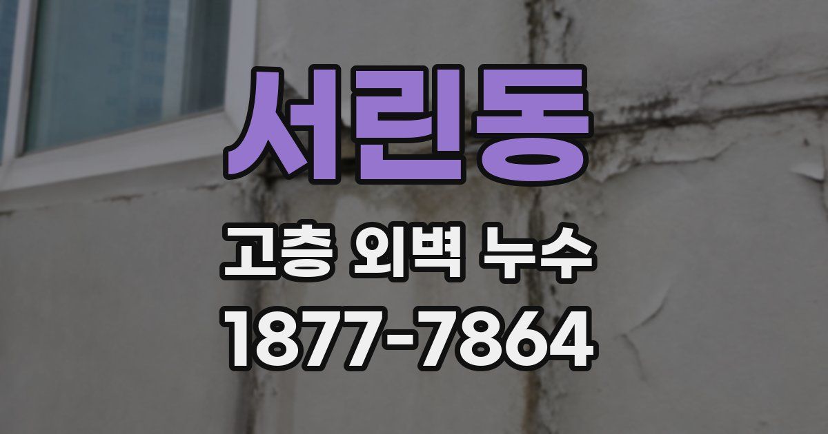 서린동 고층 외벽 누수