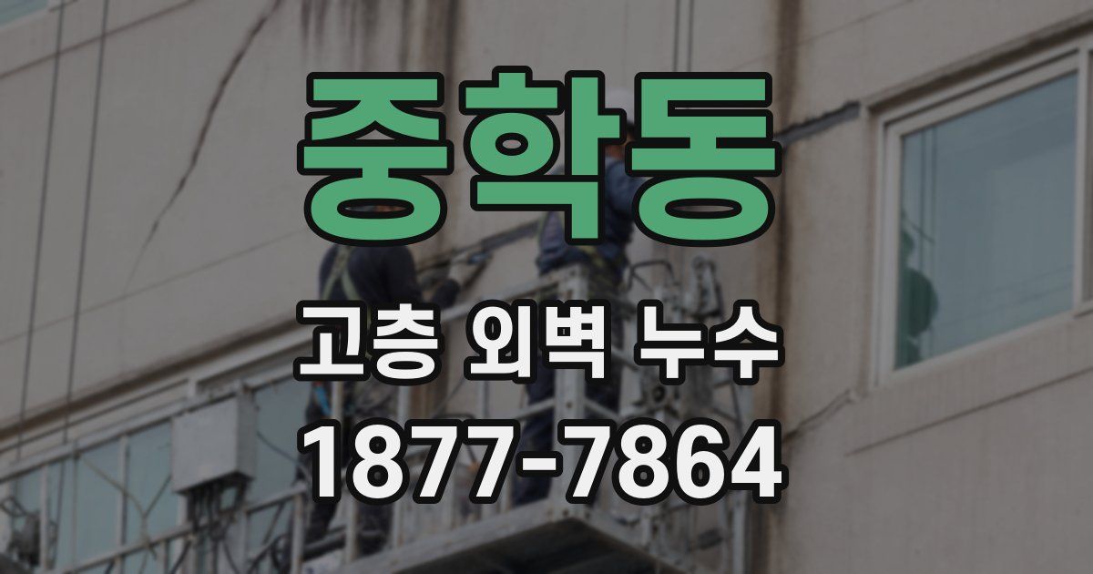 중학동 고층 외벽 누수